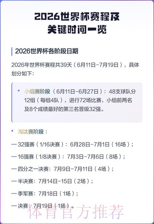 2026世界杯赛程最新实时赛程怎么看